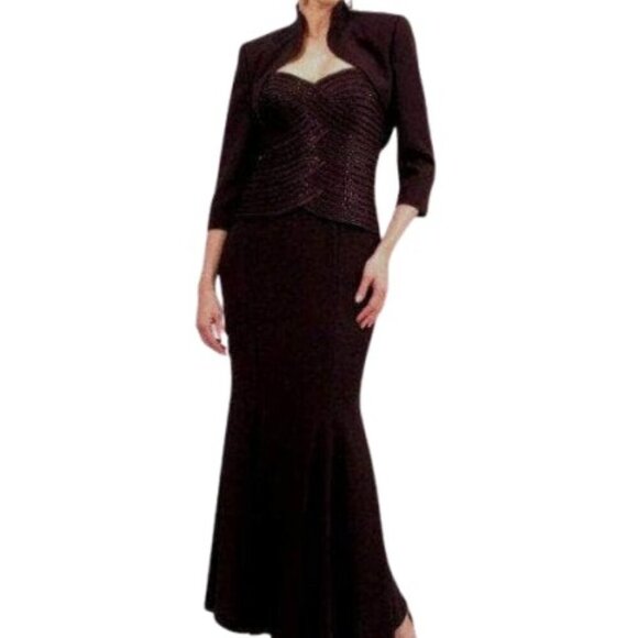NWT Alexander by Daymor 707003 Mother of the Bride Dress Black Size 10 and 12 - Picture 1 of 6
